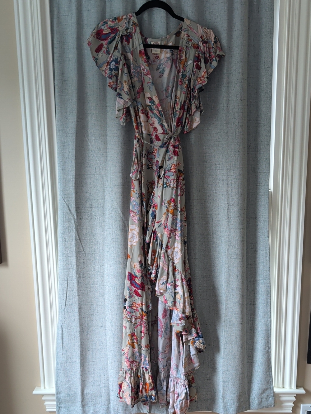 Boho Hi-Lo Cut Maxi Wrap Dress